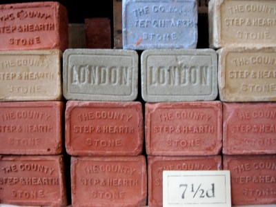 Brick shaped scrubbing stones, in varied colours